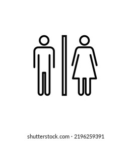 Toilet icon for web and mobile app. Girls and boys restrooms sign and symbol. bathroom sign. wc, lavatory