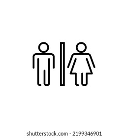 Toilet icon for web and mobile app. Girls and boys restrooms sign and symbol. bathroom sign. wc, lavatory
