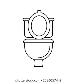 toilet icon with white background vector stock illustration