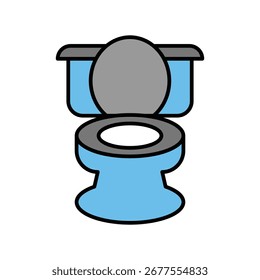 Toilet icon with white background vector stock illustration