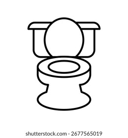 Toilet icon with white background vector stock illustration
