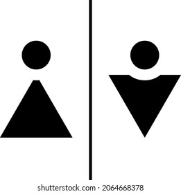 Toilet icons. Man, woman. Illustration