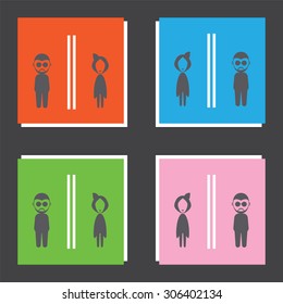 Toilet icons set great for any use.