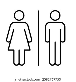 Toilet icons set. Men and women restroom icon sign right arrow. Disabled wheelchair icon. Vector Illustration	