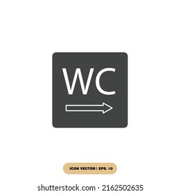Symbol für Toilettensymbole, Vektorelemente für Infografiken
