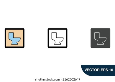 toilet icons  symbol vector elements for infographic web