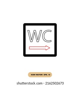 toilet icons  symbol vector elements for infographic web