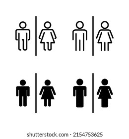 Toilet Icons Vector Girls Boys Restrooms Stock Vector (Royalty Free ...