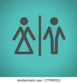 toilet icons, vector illustration.