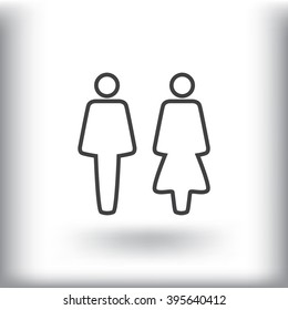 toilet icons, vector illustration.