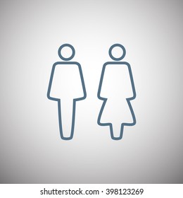 toilet icons, vector illustration.