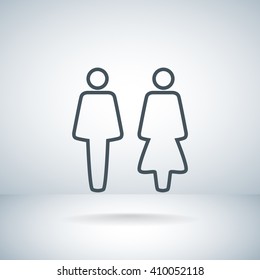 toilet icons, vector illustration.
