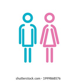 Toilet Icons Vector Pink Blue Colored Stock Vector (Royalty Free ...