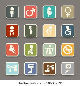 toilet icons.vector eps10