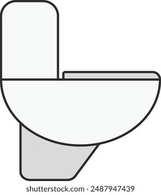 toilet illustration isolated on white