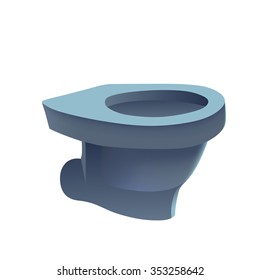 Toilet isolated