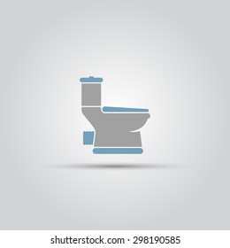 Toilet isolated vector symbol