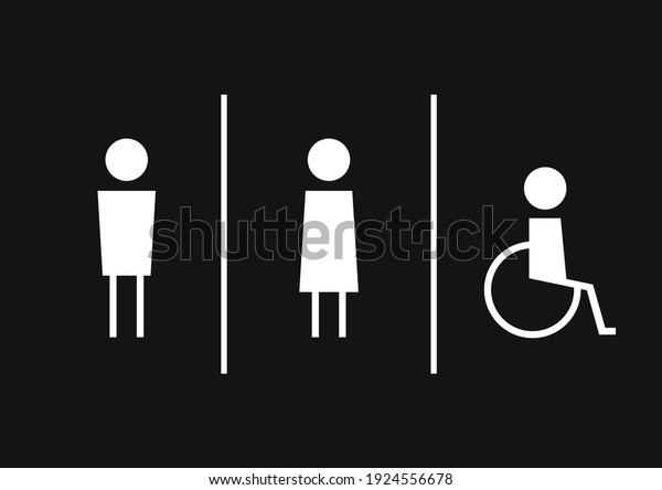 Toilet label. sign. Toilet symbol vector. Disabled\
toilet. Disabled sign. 