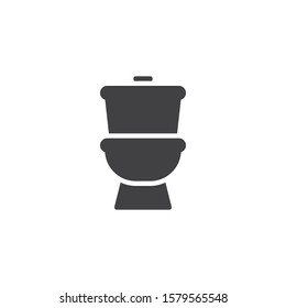 Toilet, lavatory vector icon. filled flat sign for mobile concept and web design. Toilet bowl glyph icon. WC symbol, logo illustration. Vector graphics