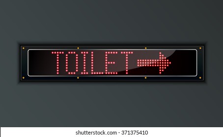 Toilet LED Digital Sign.vector