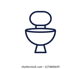 toilet line icon illustration vector, toilet line icon illustration design