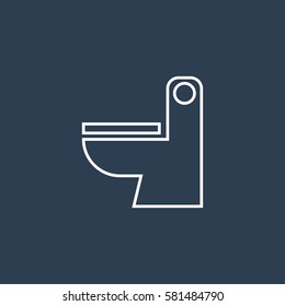 Toilet line icon vector