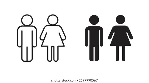 Toilet line icon vector set.
