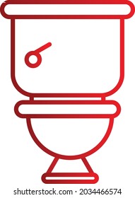 Toilet Line Inverted Vector Line Icon Design
