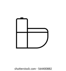 toilet line vector icon