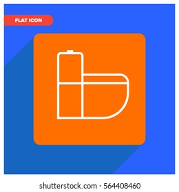 toilet line vector icon