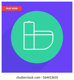 toilet line vector icon