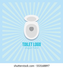 Toilet Logo Design Template. Vector Illustration with flat style