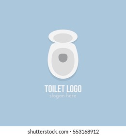 Toilet Logo Design Template. Vector Illustration with flat style