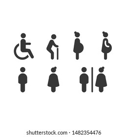 toilet logo or icon vector