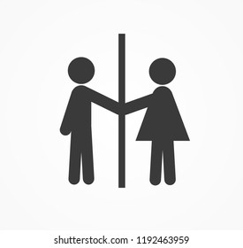 toilet male Female Using a design program vector illustration 