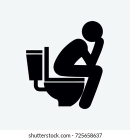 toilet man icon vector