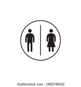 toilet man and women icon design template