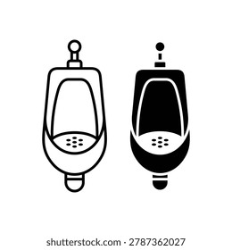 Toilet men urinal flat icon.
