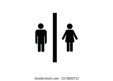 toilet men and women line icon vector design template 