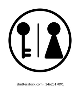 Toilet Men and Women Symbol Icon Vector Illustration on white background