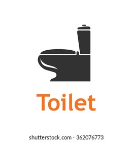 Toilet minimal vector icon for web and mobile