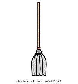toilet mop isolated icon