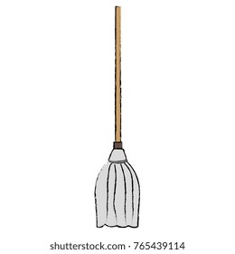 toilet mop isolated icon