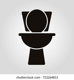 Toilet pan isolated flat vector icon