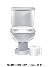 Toilet With Toilet Paper