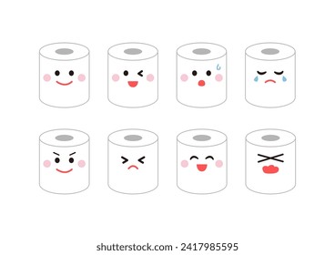 It is toilet paper character illustration.