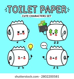 Toilet paper characters presenting
