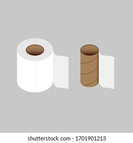 toilet paper color art illustration