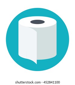 Toilet Paper Colored Vector Illustration