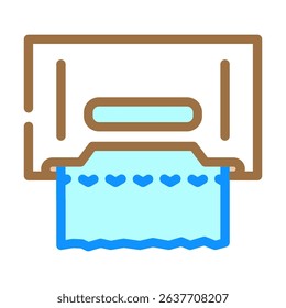 toilet paper dispenser  color icon vector. toilet paper dispenser  sign. isolated symbol illustration